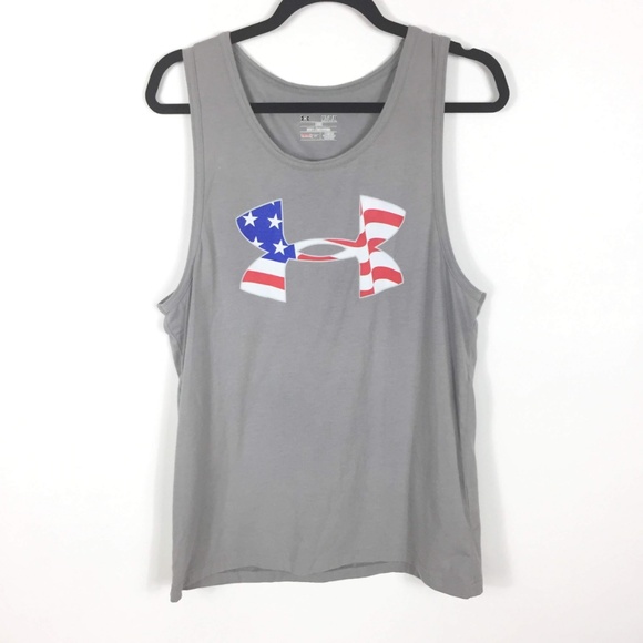 Under Armour Other - Under Armour Heat Gear Loose USA Muscle Tank Top
